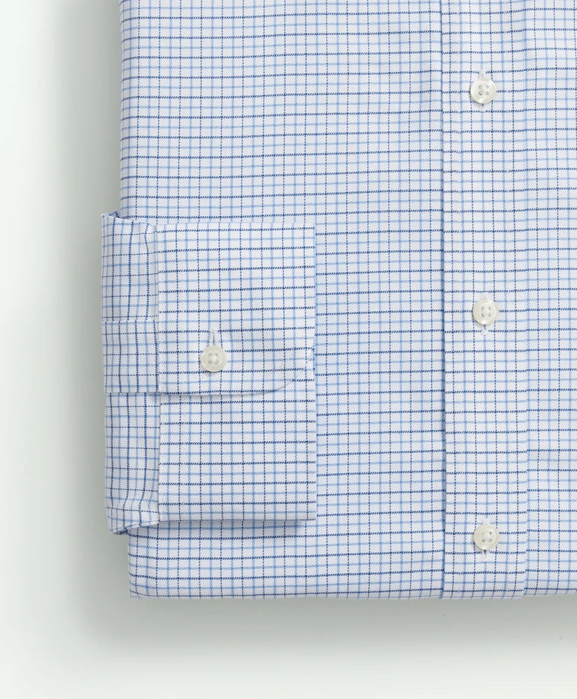Check Dress Shirt Brooks Brothers Explorer Collection Non-Iron Twill Ainsley Collar