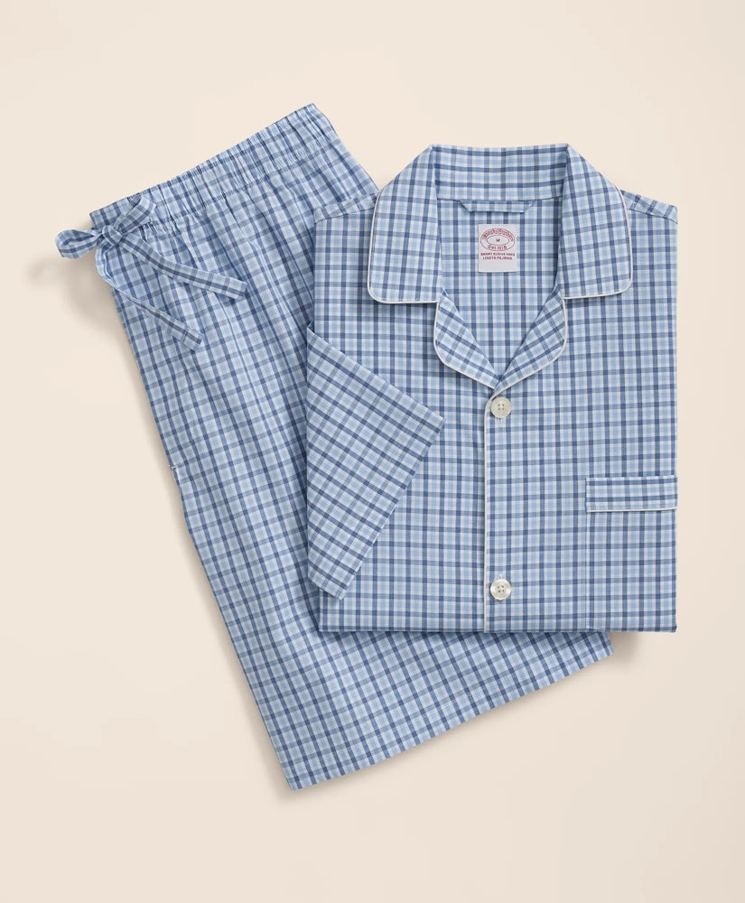 Cotton Broadcloth Gingham Short Pajamas