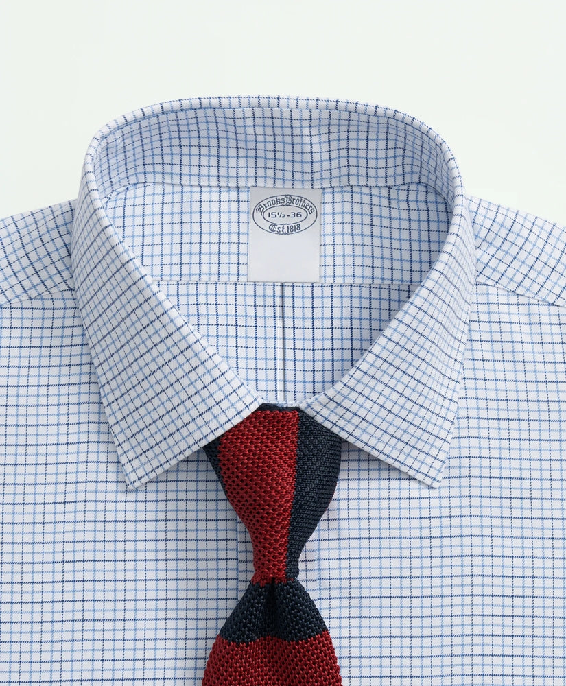 Check Dress Shirt Brooks Brothers Explorer Collection Non-Iron Twill Ainsley Collar