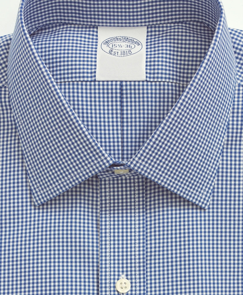 Gingham Dress Shirt Stretch Supima® Cotton Non-Iron Pinpoint Oxford Ainsley Collar