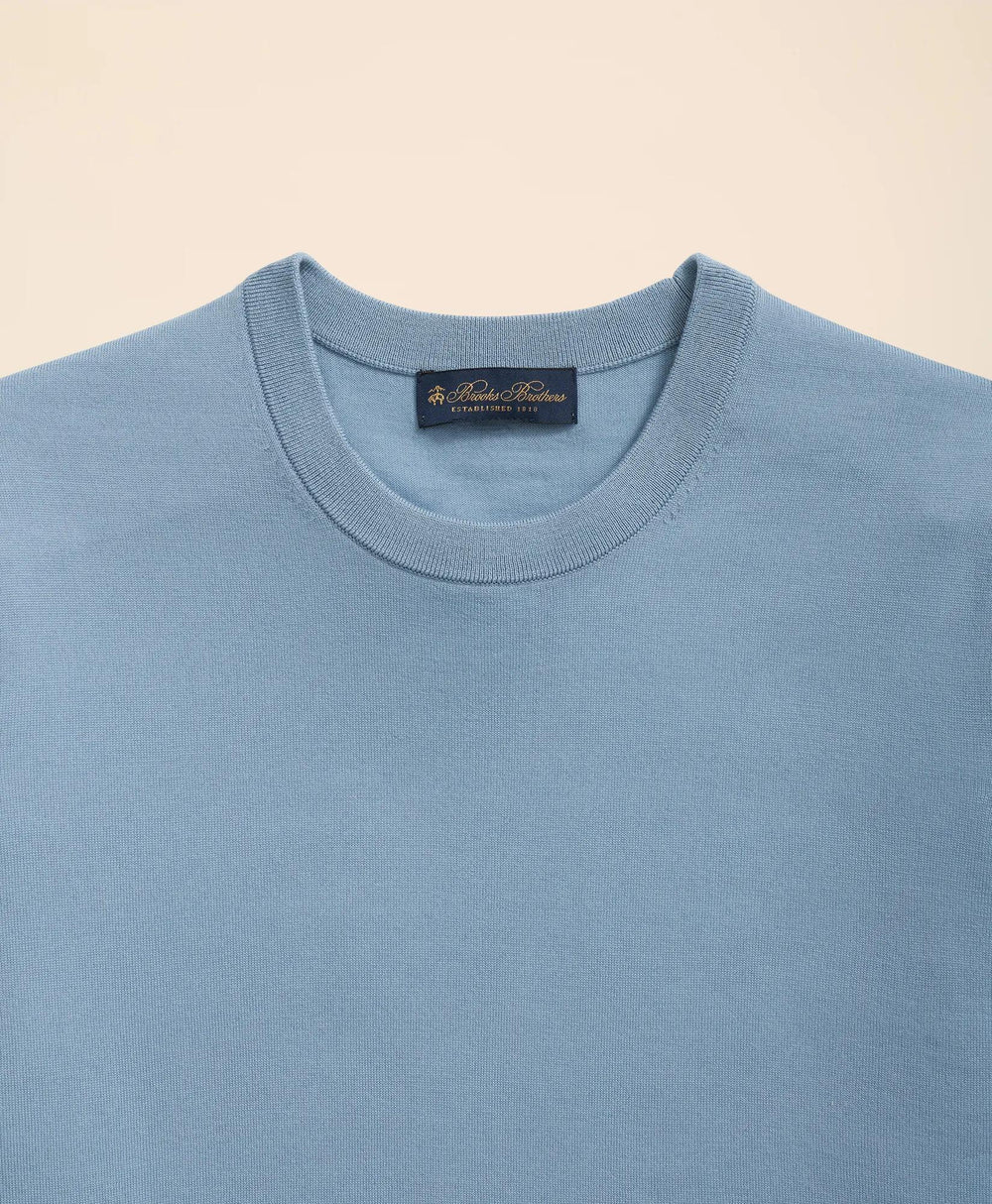 Lightweight Luxe All-Season Sweater Short Sleeve Crewneck