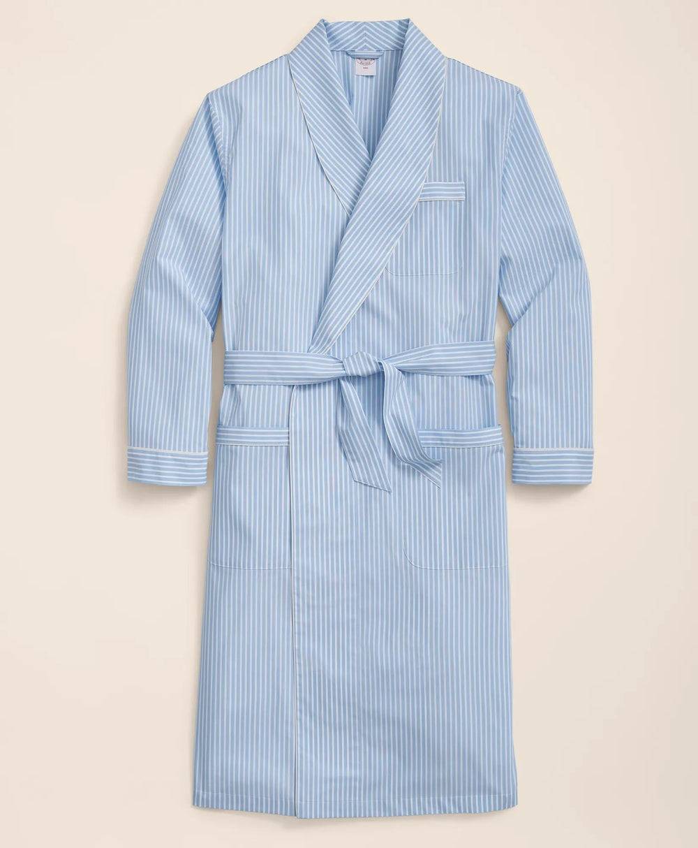 Cotton Broadcloth Bengal Striped Robe