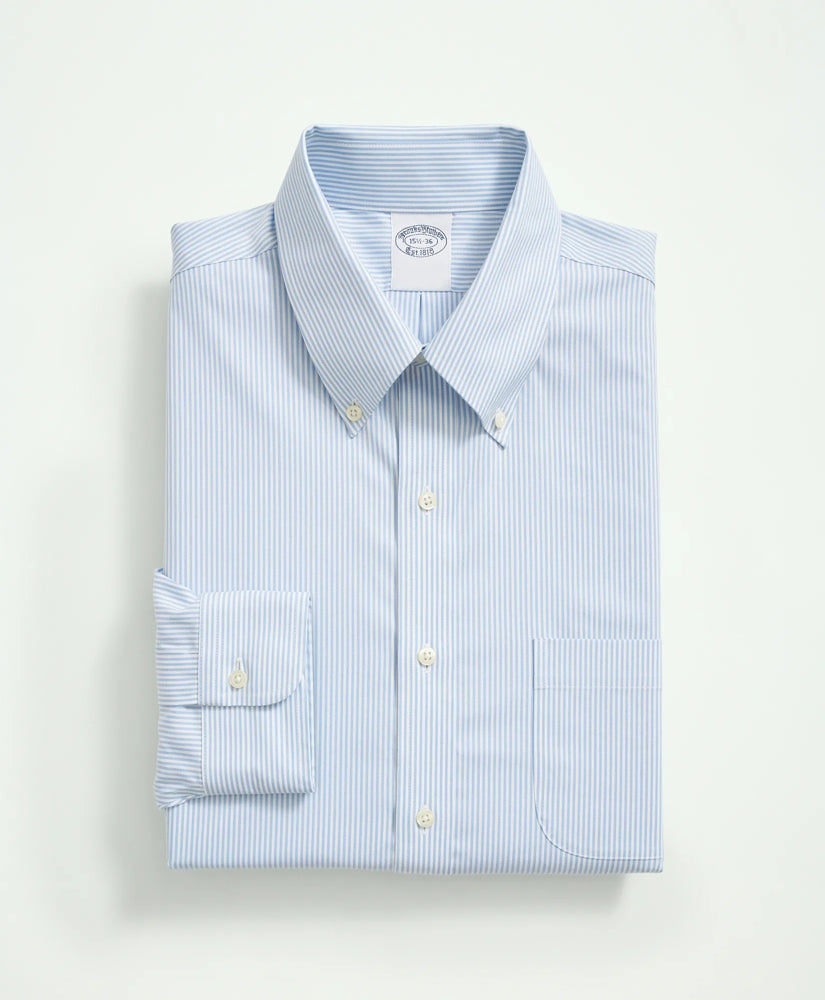 Candy Stripe Dress Shirt Stretch Supima® Cotton Non-Iron Pinpoint Oxford Button-Down Collar