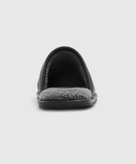 Shearling Lined Leather Slippers