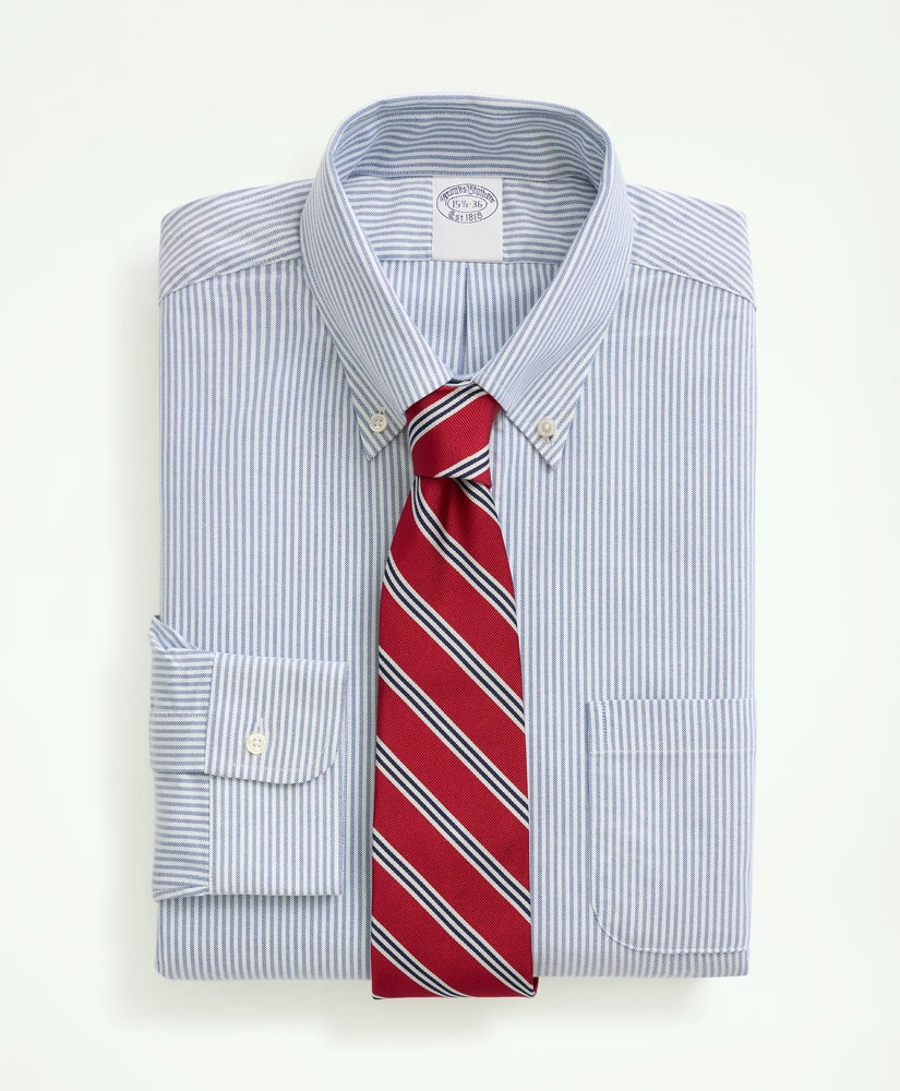 American-Made Oxford Cloth Button-Down Stripe Dress Shirt