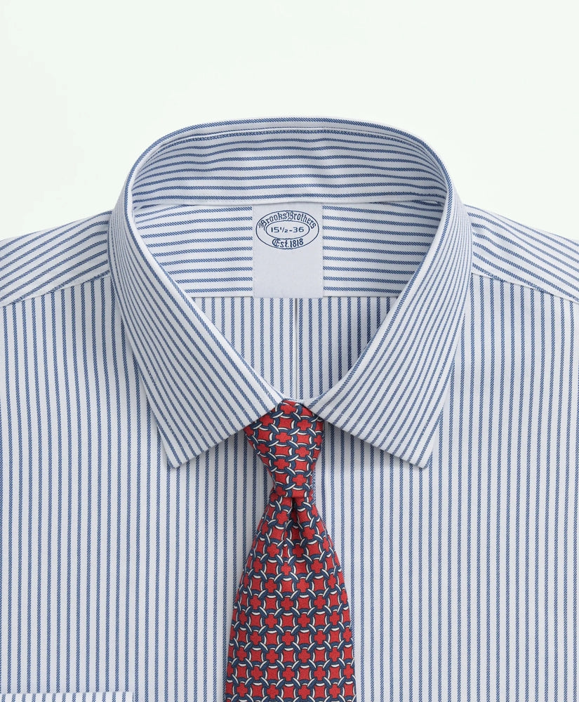 Stripe Dress Shirt Brooks Brothers Explorer Collection Non-Iron Twill Ainsley Collar