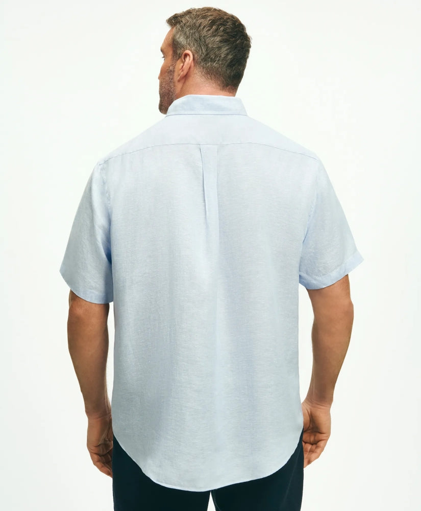 Big & Tall Sport Shirt Short-Sleeve Irish Linen