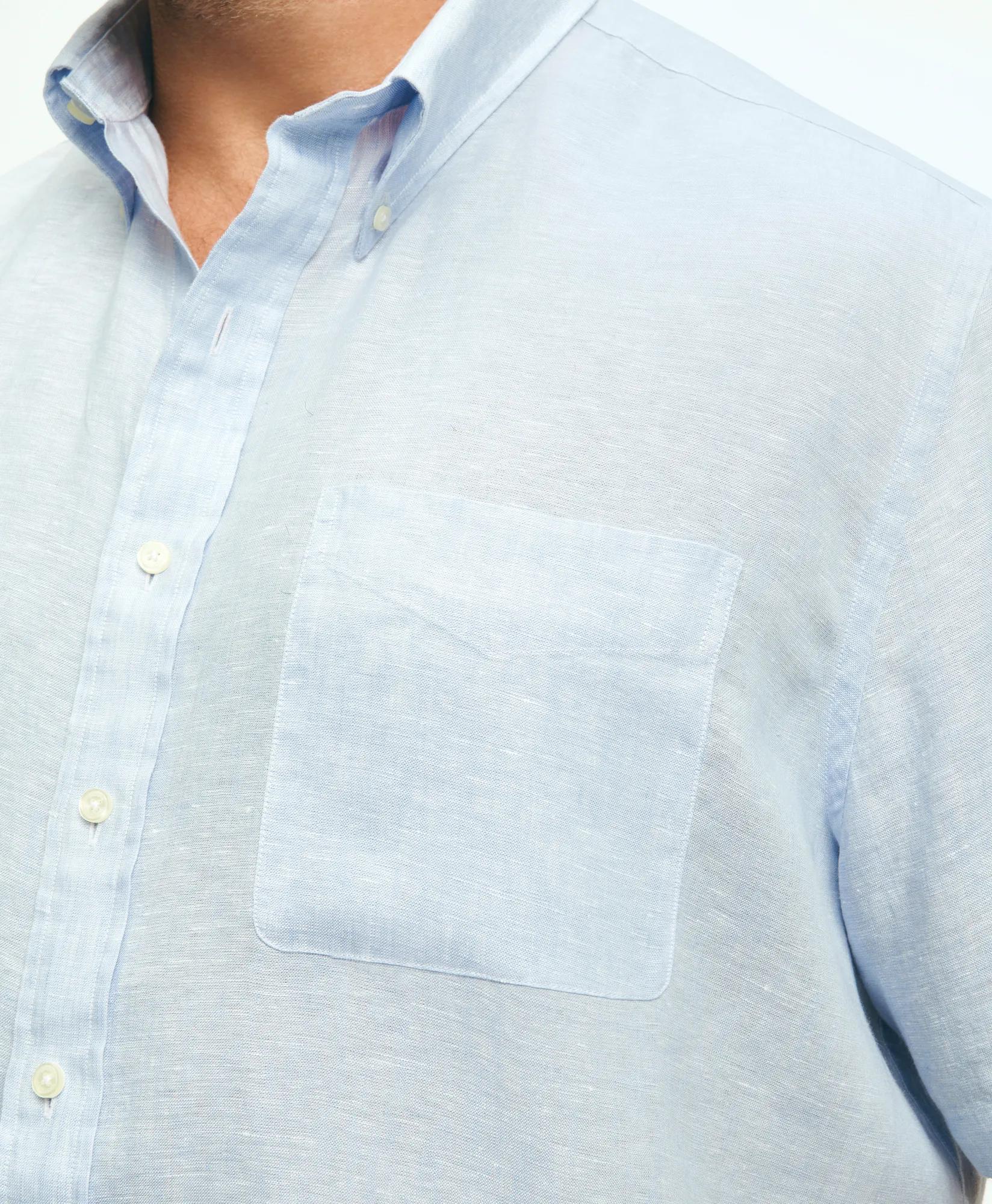 Big & Tall Sport Shirt Short-Sleeve Irish Linen
