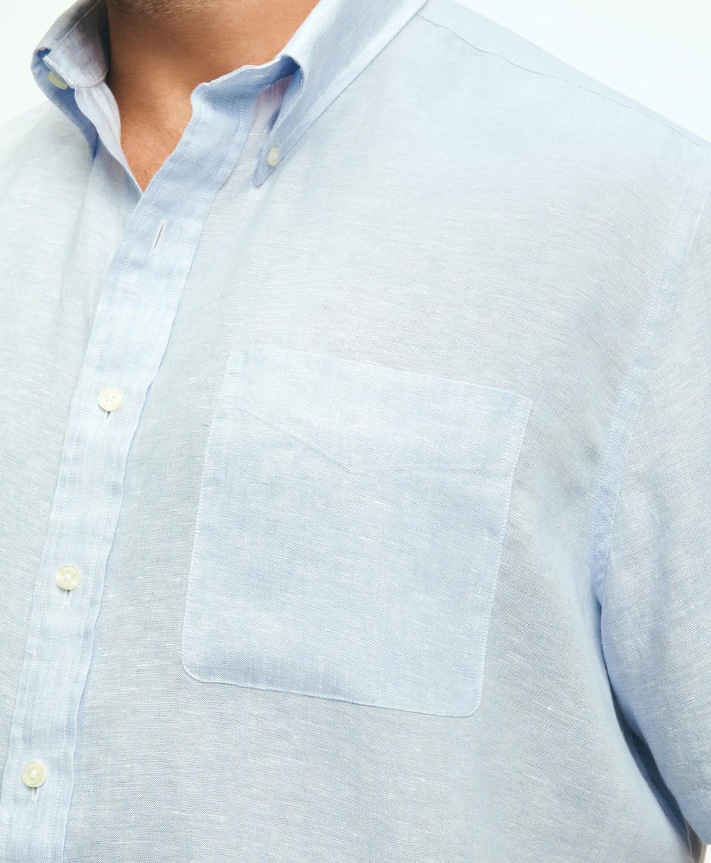 Big & Tall Sport Shirt Short-Sleeve Irish Linen