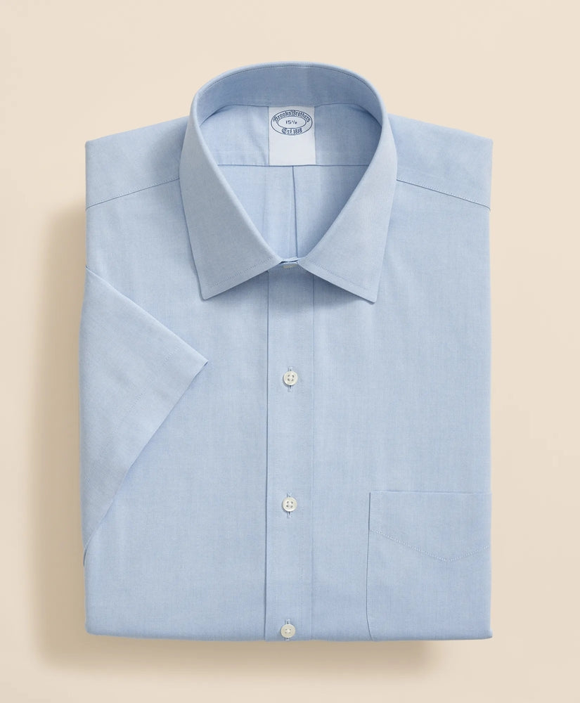 Short-Sleeve Dress Shirt Stretch Supima® Cotton Non-Iron Ainsley Collar