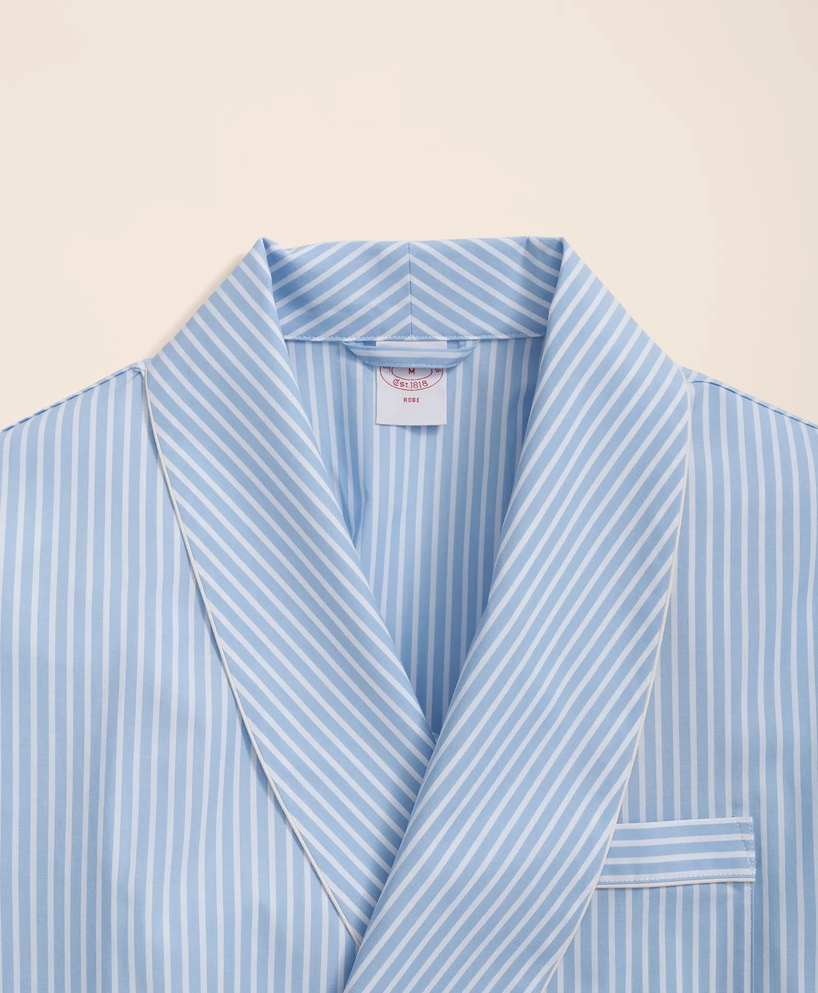 Cotton Broadcloth Bengal Striped Robe