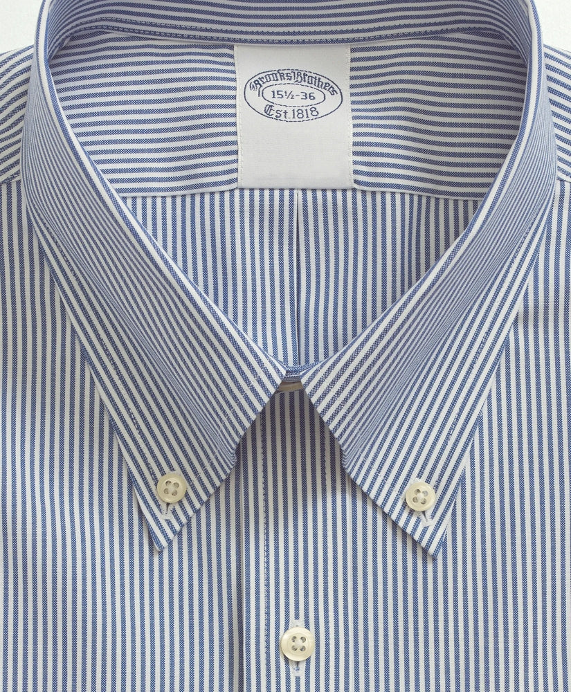 Stretch Supima® Cotton Non-Iron Pinpoint Oxford Button-Down Collar Candy Stripe Dress Shirt