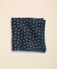 Linen Paisley Pocket Square