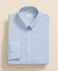 Pure Supima® Cotton Regular-Finish Polo Button Down Collar Micro Windowpane Dress Shirt