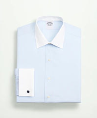 Stretch Supima® Cotton Non-Iron Pinpoint Oxford Contrast Ainsley Collar Dress Shirt