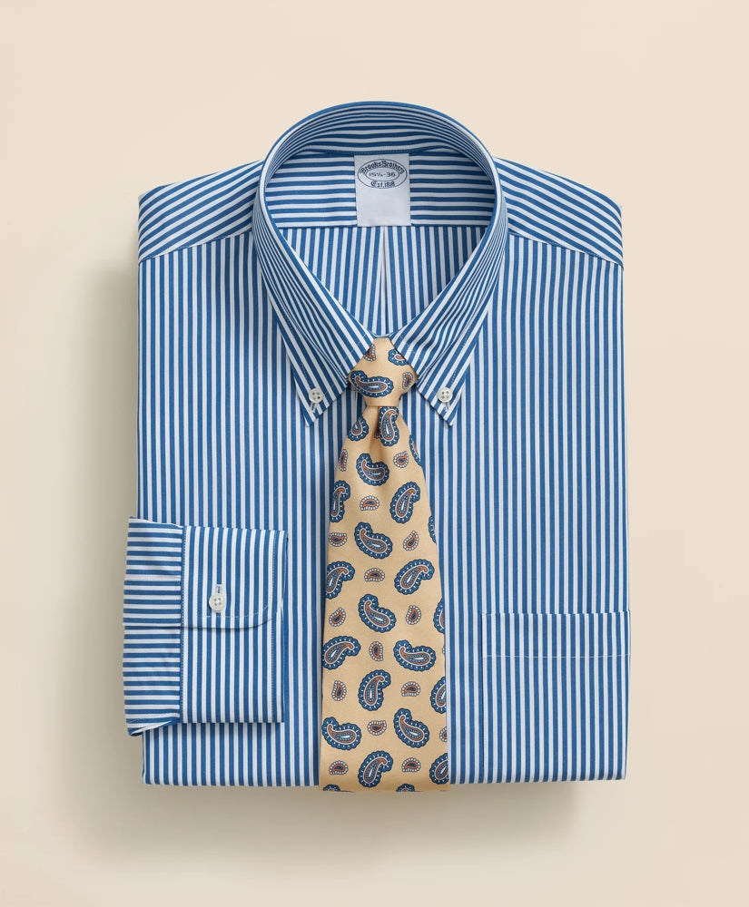 Candy Stripe Dress Shirt Pure Supima® Cotton Regular-Finish Polo Button Down Collar