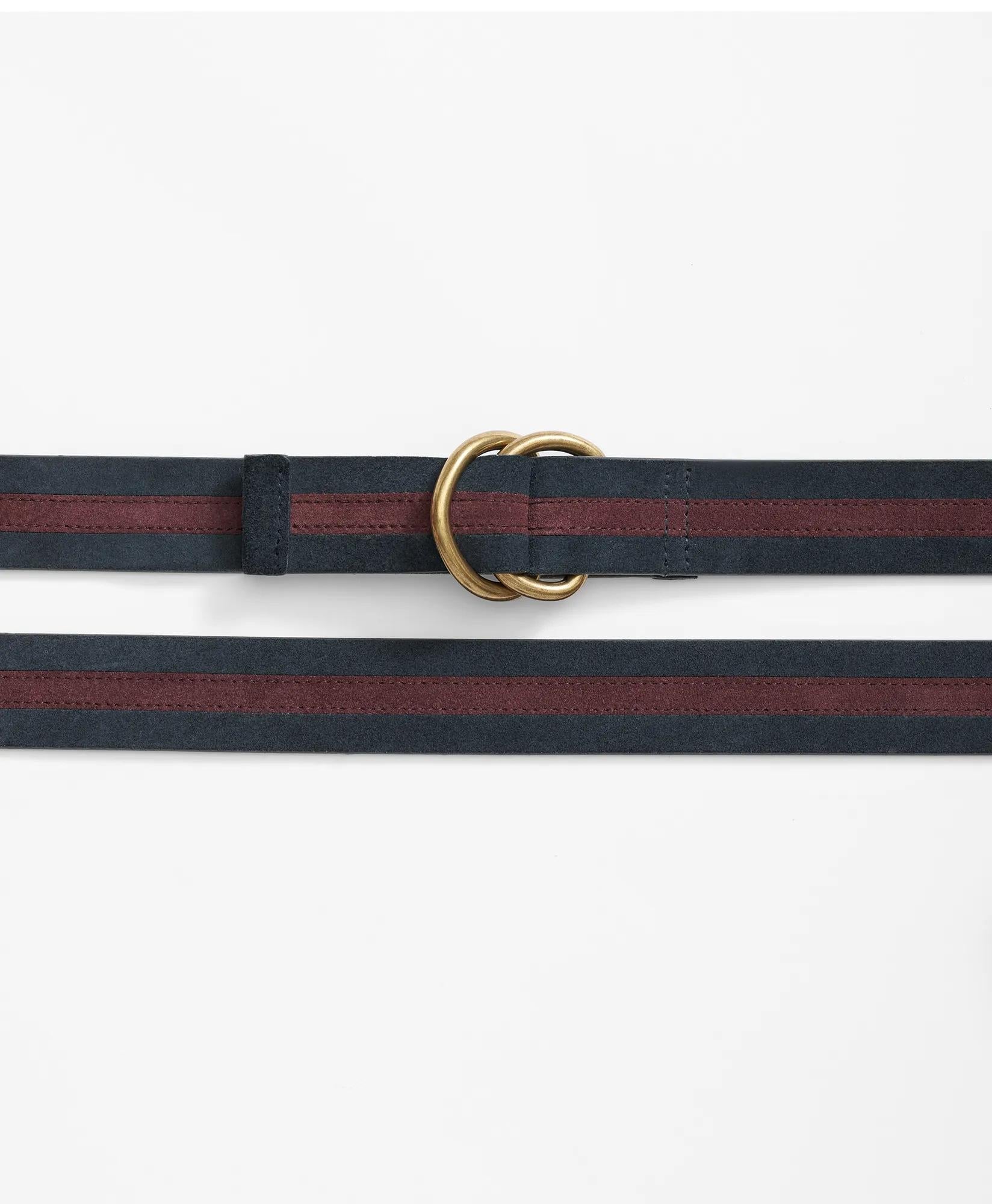 Suede Stripe D-Ring Belt