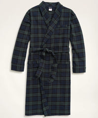 Cotton Flannel Black Watch Robe