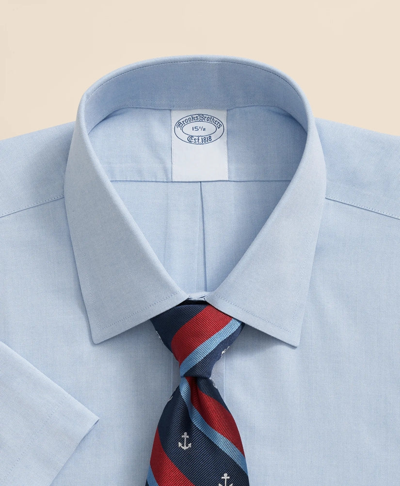 Short-Sleeve Dress Shirt Stretch Supima® Cotton Non-Iron Ainsley Collar