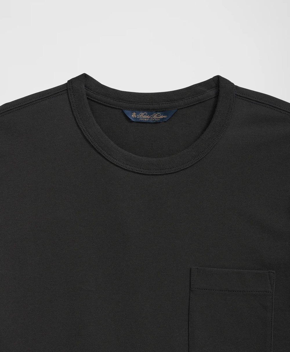 Pique T-Shirt in Garment-Washed Supima® Cotton