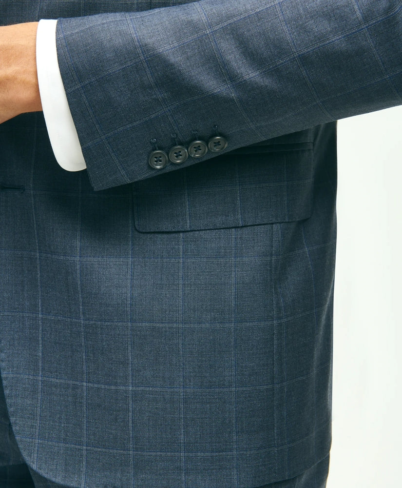 Classic Fit Wool Windowpane 1818 Suit