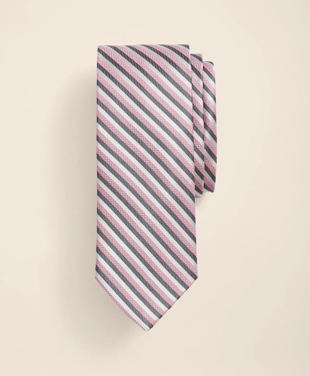 Silk Sidewheeler Striped Tie