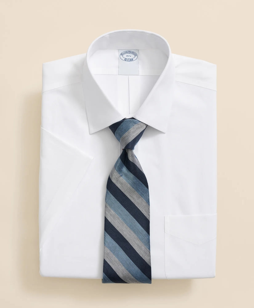 Short-Sleeve Dress Shirt Stretch Supima® Cotton Non-Iron Ainsley Collar