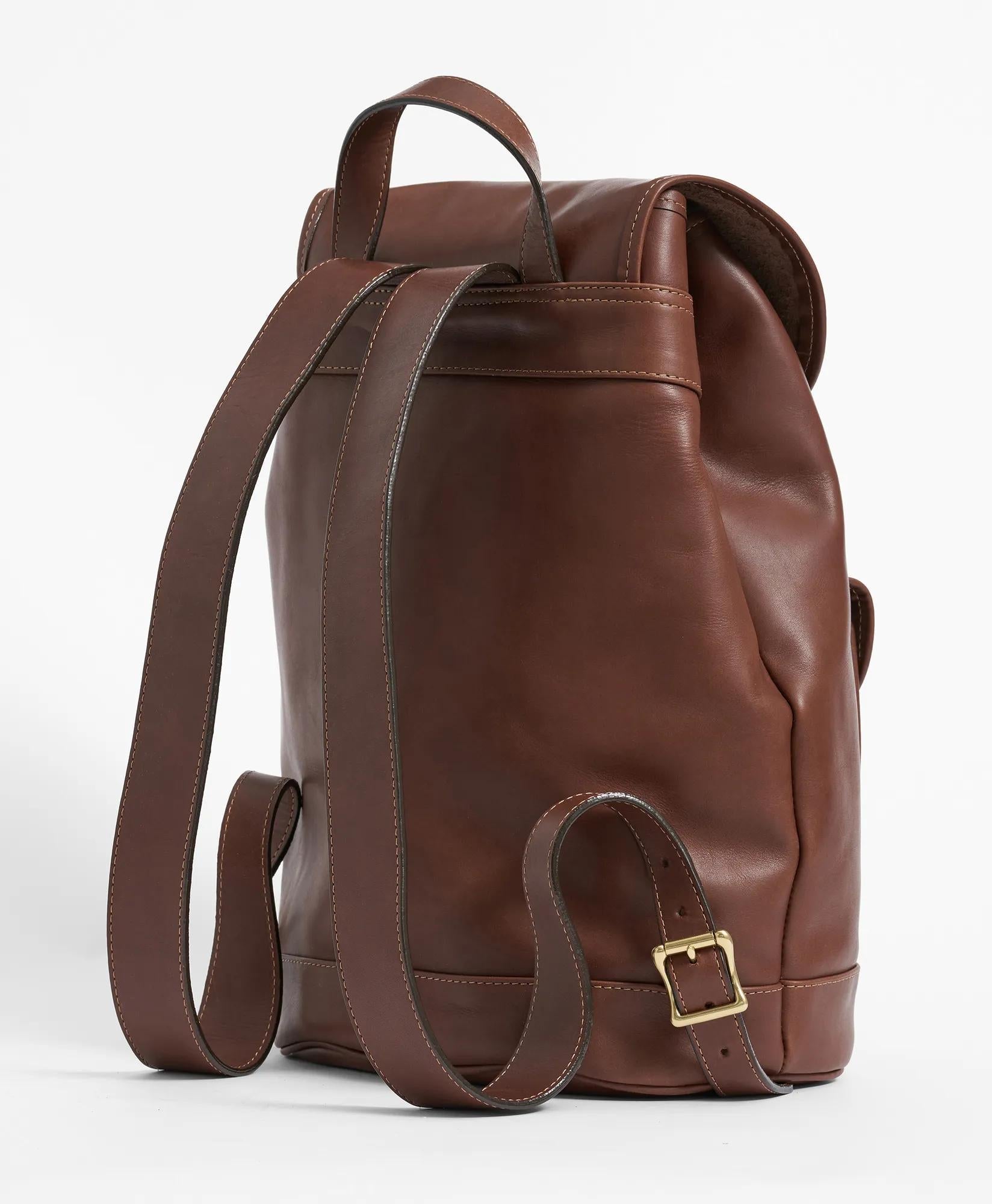 Leather Drawstring Backpack