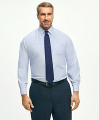 Non-Iron Pinpoint Spread Collar Big & Tall Stretch Dress Shirt