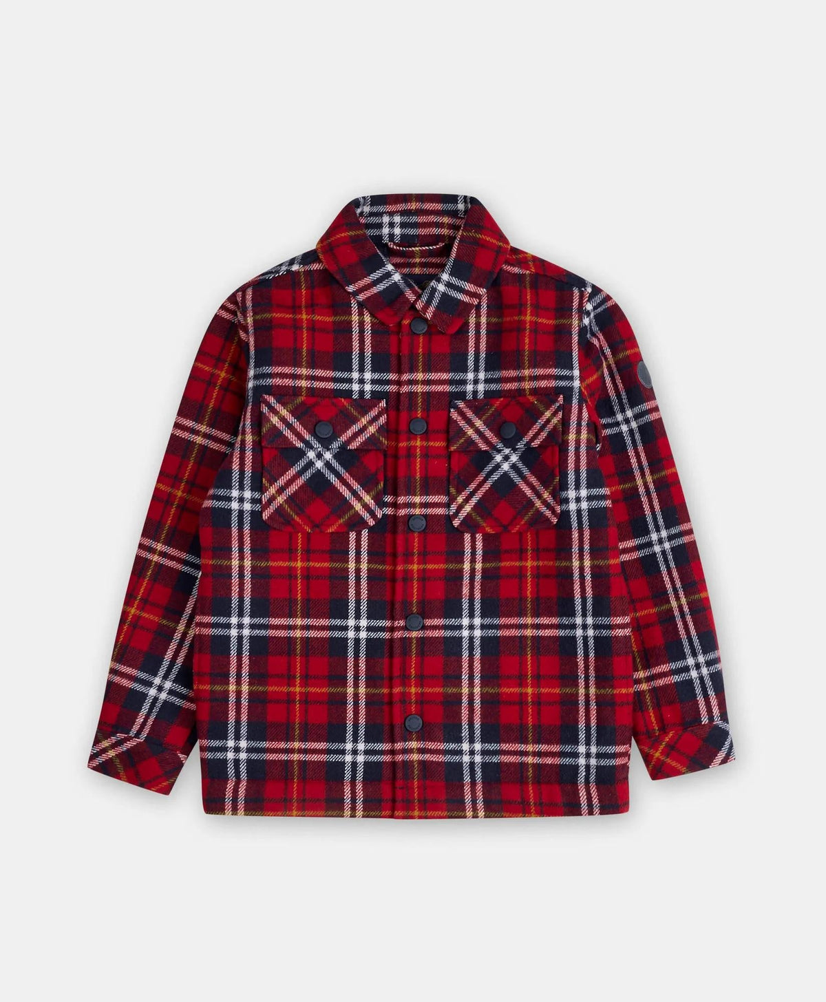 Boys Plaid Flannel Teddy Fleece Shirt Jacket