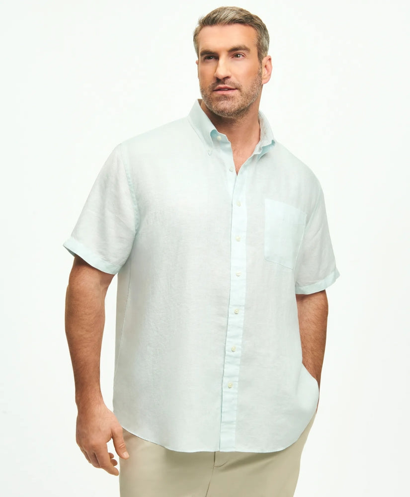 Big & Tall Sport Shirt Short-Sleeve Irish Linen