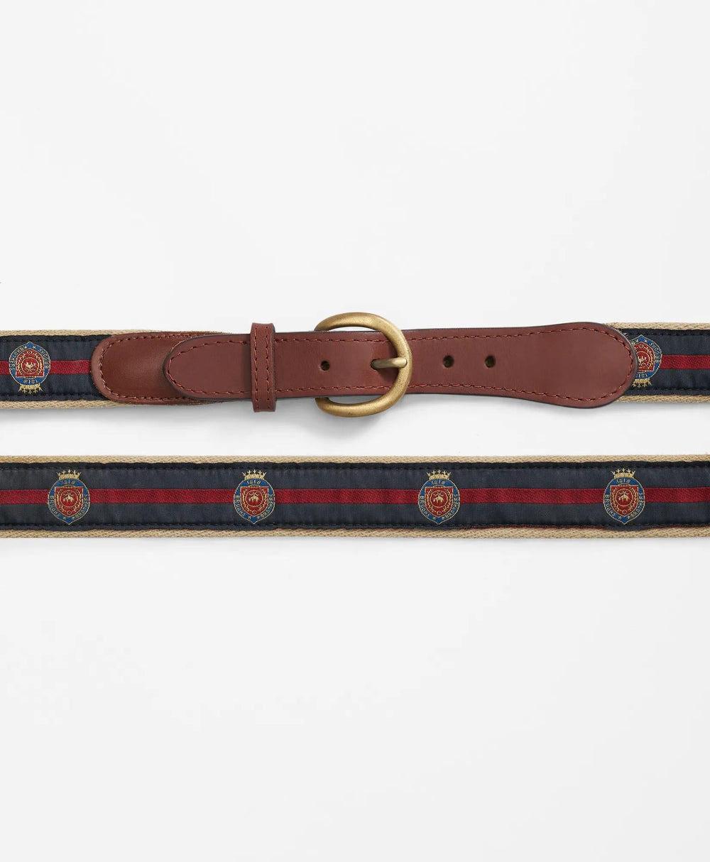Ribbon Overlay Brooks Brothers Crest Belt