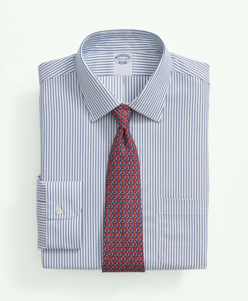 Stripe Dress Shirt Brooks Brothers Explorer Collection Non-Iron Twill Ainsley Collar