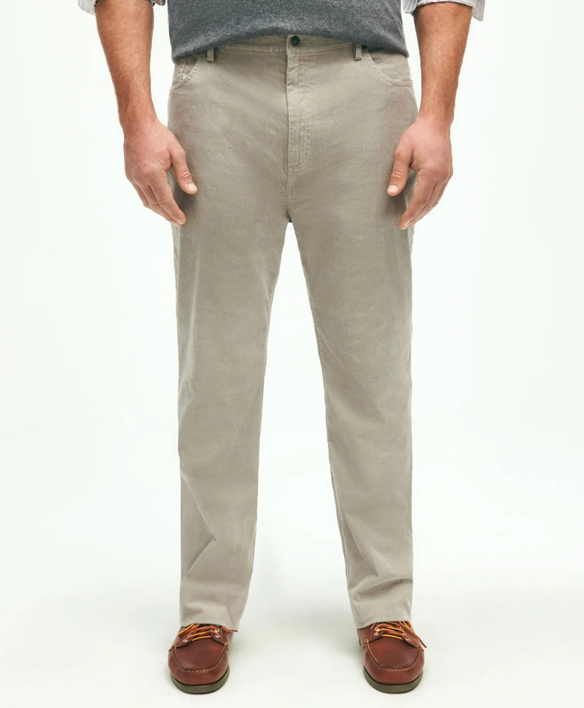 Big & Tall Five-Pocket Stretch Corduroy Cotton Pants